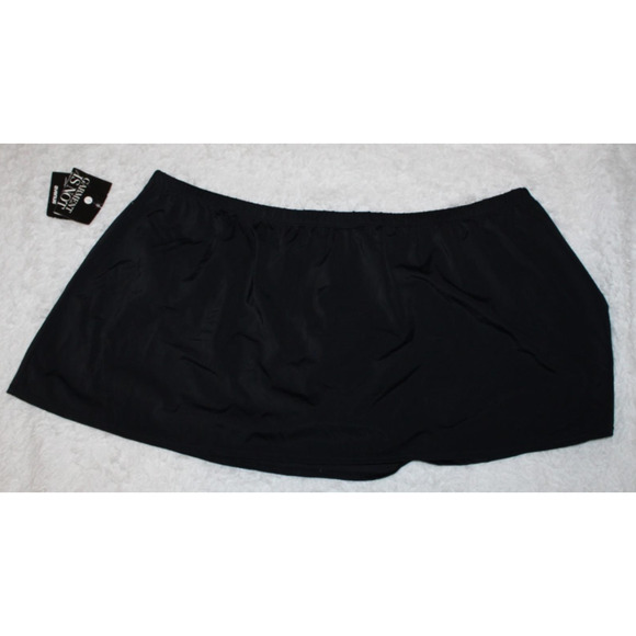 NWT Avenue Swim Skort Skirt Shorts Swim Bottoms Black Women's Plus Size 26W - Picture 7 of 13